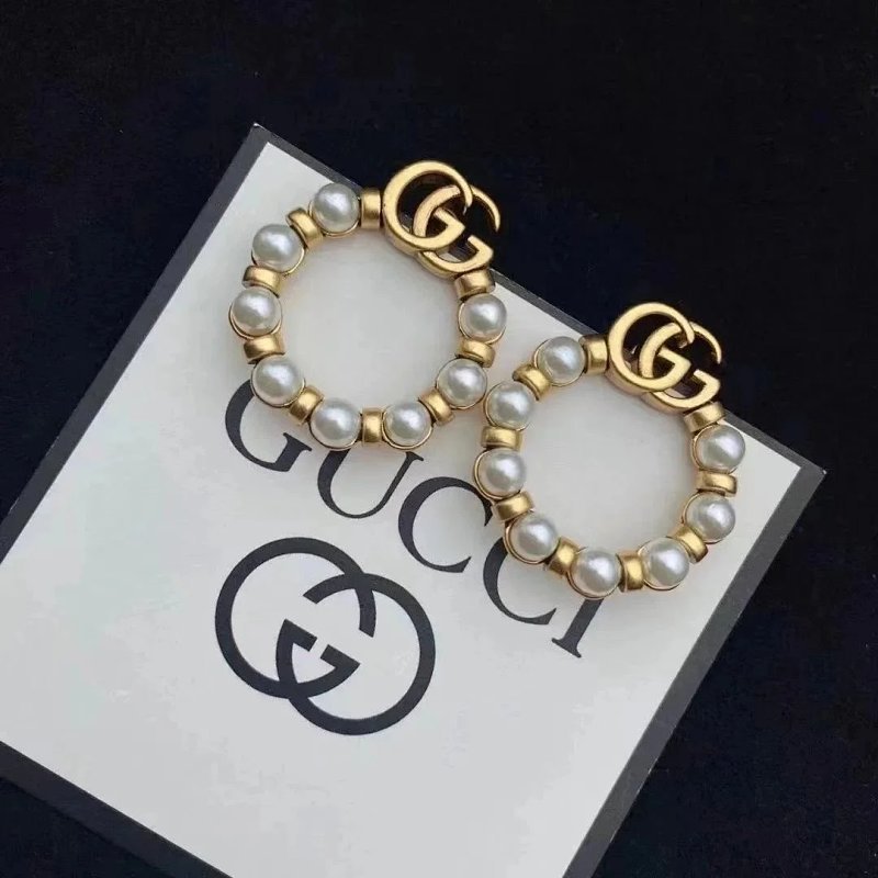 Kakobuy spreadsheet Gucci accessories - Gucci Double G Gold-Tone and Pearl Earrings product image
