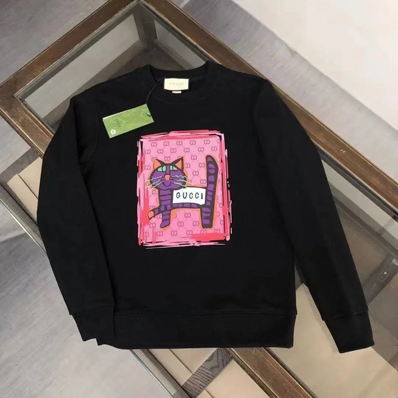 Kakobuy spreadsheet Gucci hoodies - Gucci Cartoon Cat Black and Off-White Sweatshirt product image