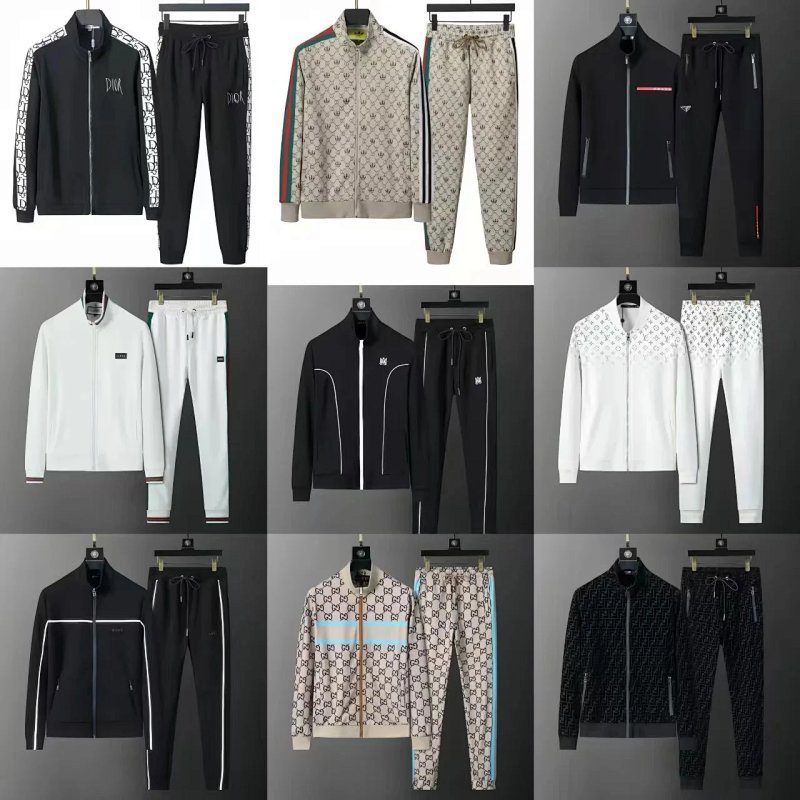 Kakobuy spreadsheet Gucci tracksuits and sets - Gucci Designer-Inspired Patterned Zip-Up Tracksuit Sets product image