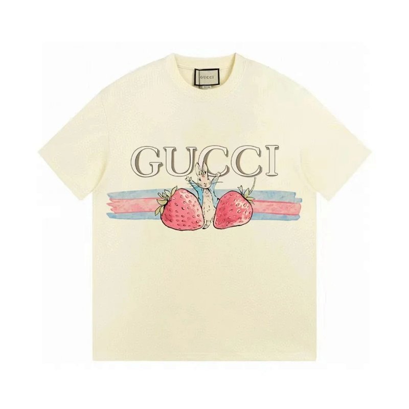 Kakobuy spreadsheet Gucci t-shirts - Gucci Graphic Print Off-White Crewneck T-Shirt product image