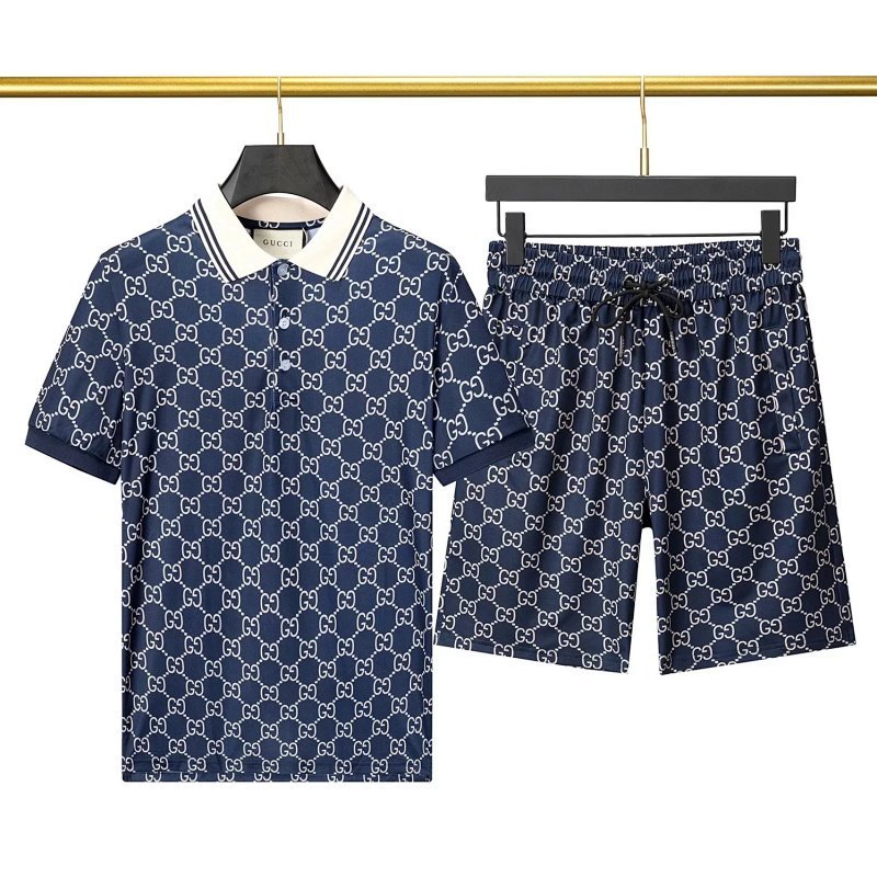Kakobuy spreadsheet Gucci pants - Gucci GG Monogram Print Short-Sleeve Top and Shorts Set · Style 2166 product image