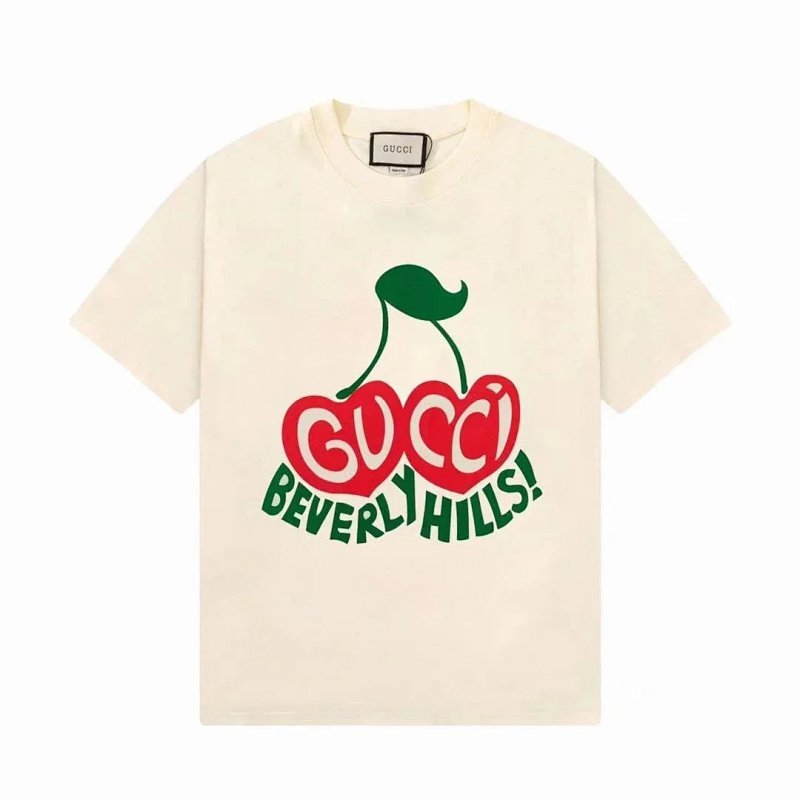 Kakobuy spreadsheet Gucci t-shirts - Gucci Beverly Hills Cherry Off-White Graphic T-Shirt product image