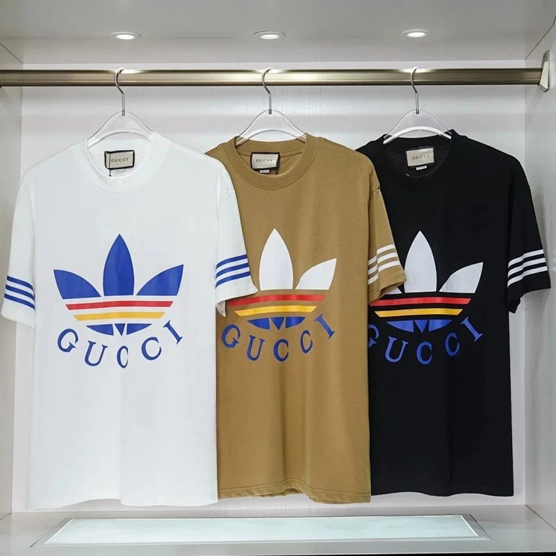 Kakobuy spreadsheet Gucci x Adidas t-shirts - Gucci x Adidas Trefoil Graphic Print Short-Sleeve T-Shirt product image