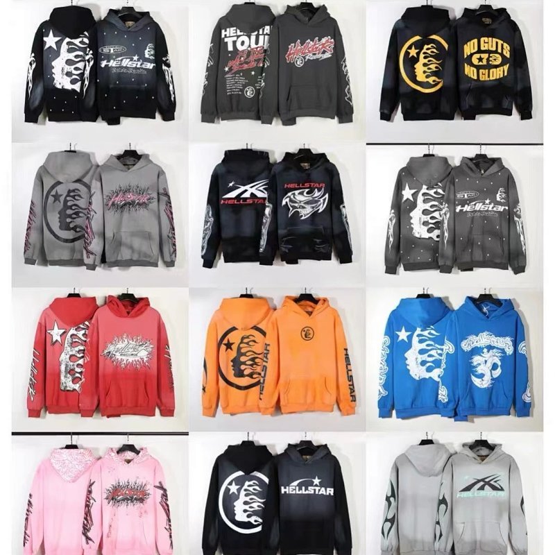 Kakobuy spreadsheet Hellstar hoodies - Hellstar Hell Series Washed Distressed Graphic Print Hoodie product image