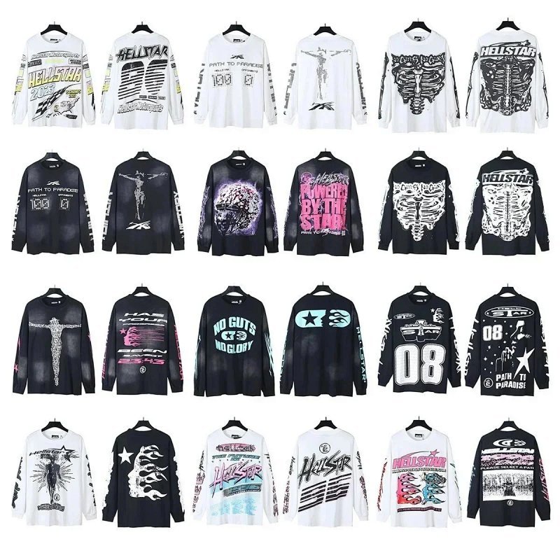 Kakobuy spreadsheet Hellstar t-shirts - Hellstar Graphic Multicolor Print Long Sleeve T-Shirt product image