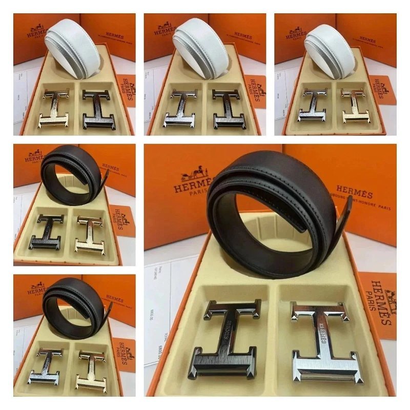 Kakobuy spreadsheet Hermès accessories - Hermès Leather Belt Set with Interchangeable H Buckles product image