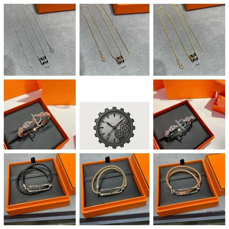 Kakobuy spreadsheet Hermès bags - Hermès H Motif Gold and Silver Tone Jewelry Collection product image