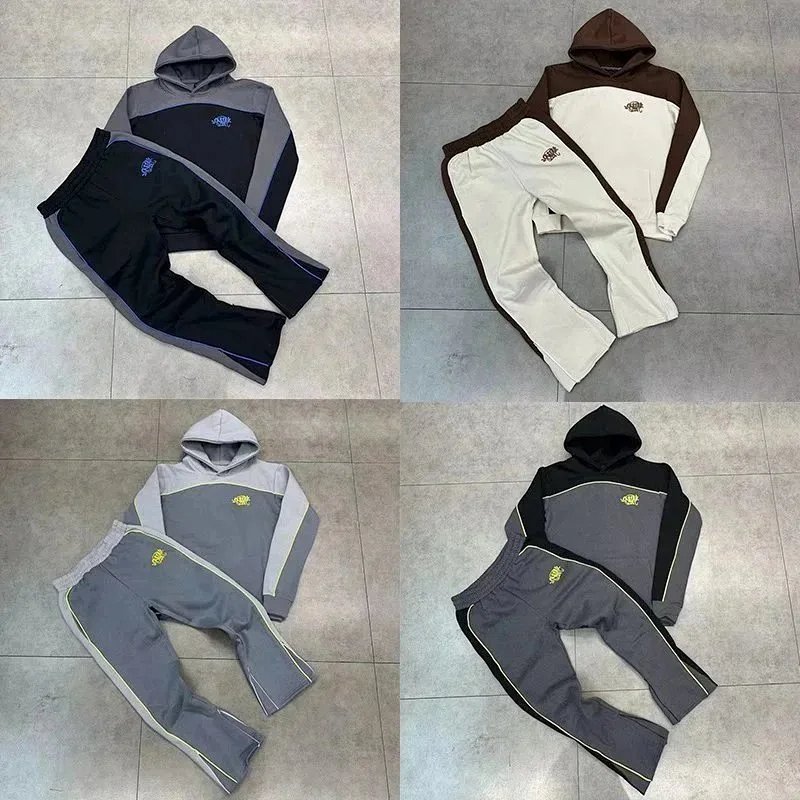 Kakobuy spreadsheet hoodies - 14拼接小标LOGO套装卫衣小众帽衫休闲 product image