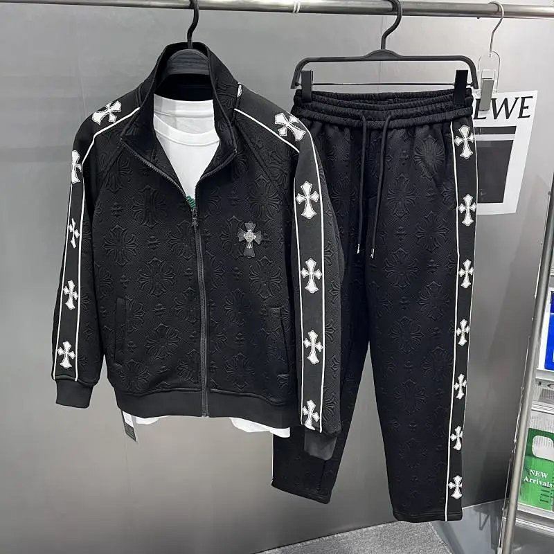 Kakobuy spreadsheet hoodies - 2025春季新款男装卫衣时尚运动套装立领拉链长袖外套潮2896两件套top high q product image