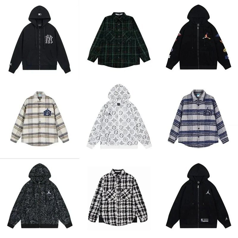 Kakobuy spreadsheet hoodies - Assorted Graphic Print and Plaid Zip-Up Hoodies and Shirts product image