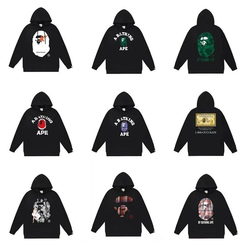 Kakobuy spreadsheet hoodies - Black Graphic Print Hoodies product image