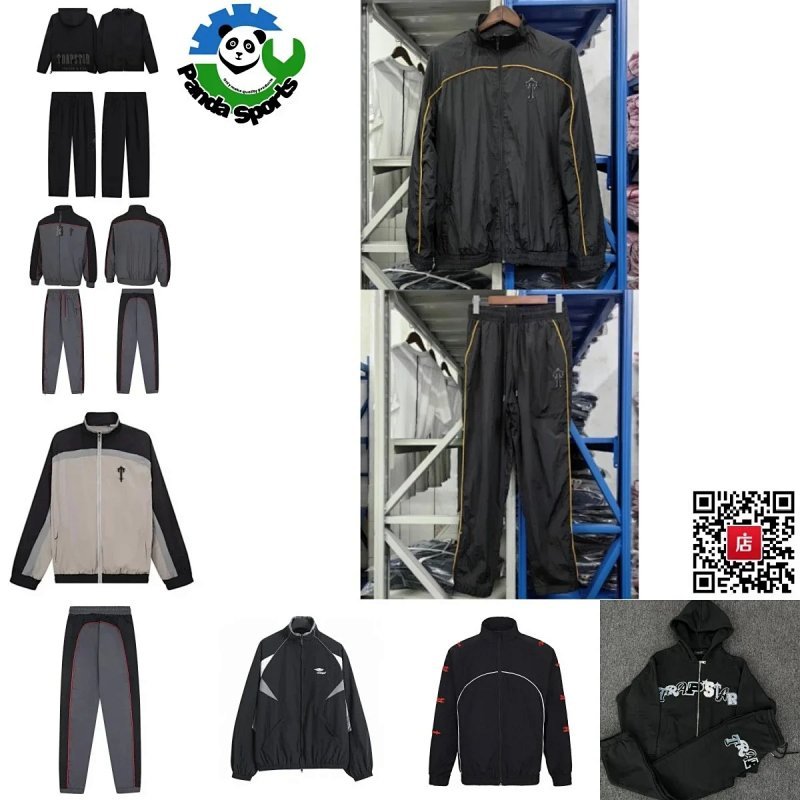 Kakobuy spreadsheet tracksuits and sets - Colorblock and Graphic Print Long-Sleeve Tracksuit Set product image