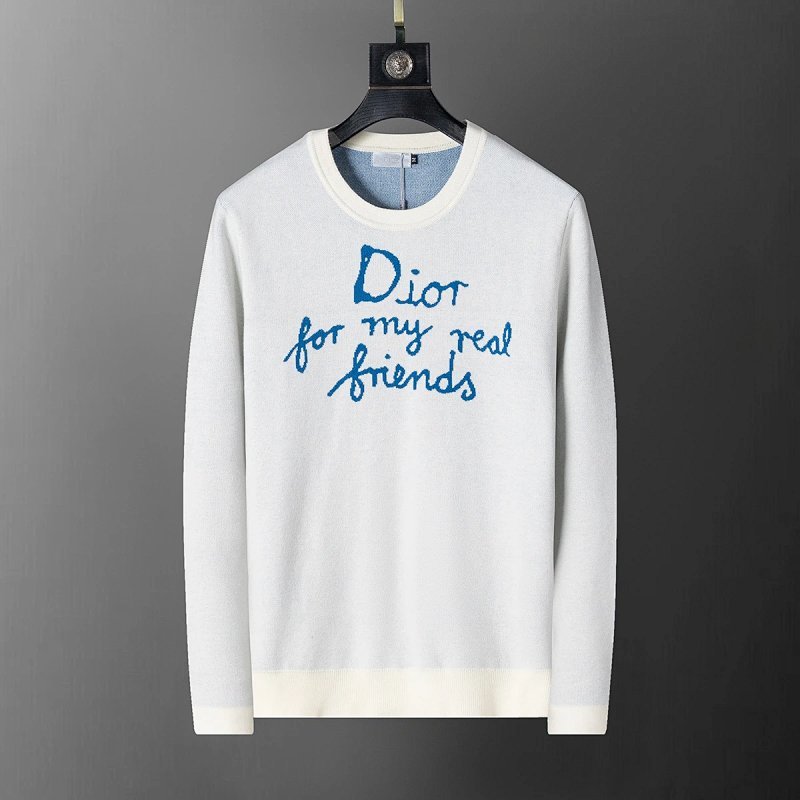 Kakobuy spreadsheet accessories - DX16-1 Letter Embroidered Loose Casual Crewneck Knit Pullover Sweater product image