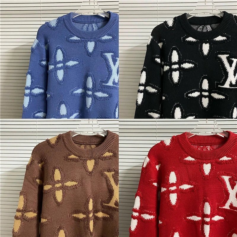 Kakobuy spreadsheet hoodies - 【DX4】经典老花毛绒绒立体提花圆领毛衣 product image