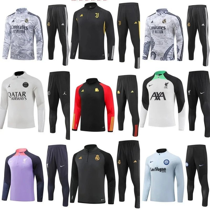 Kakobuy spreadsheet jerseys - Football Club Graphic Print Multicolor Quarter-Zip Training Tracksuit Set product image