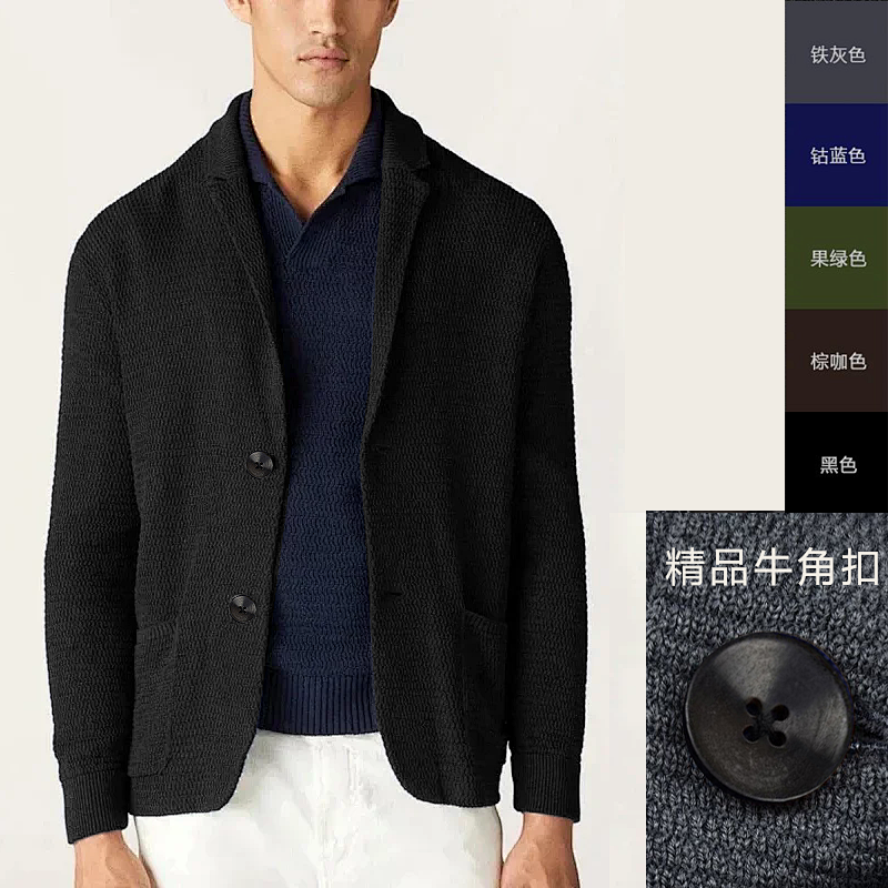 Kakobuy spreadsheet jackets - Casual 60% Wool Blend Suit Collar Sweater Jacket product image