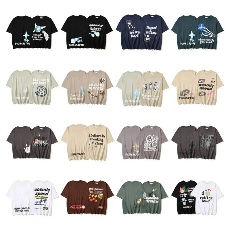 Kakobuy spreadsheet t-shirts - Graphic Print Space and Music Theme Crewneck Short Sleeve T-Shirt product image