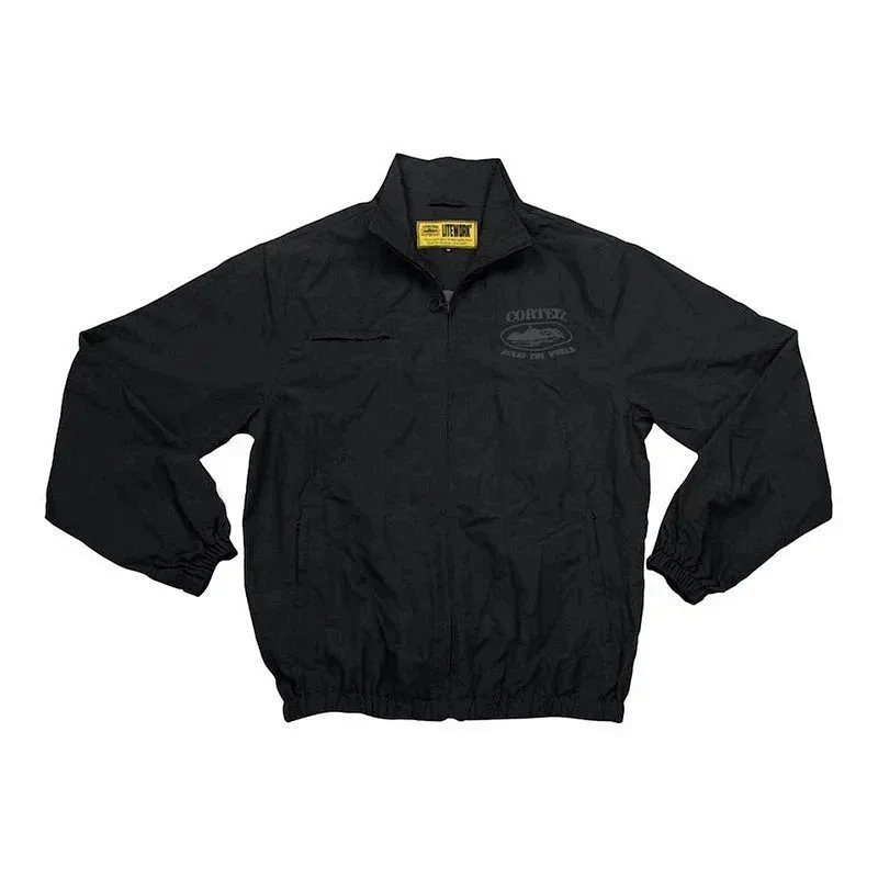 Kakobuy spreadsheet jackets - Mock Neck Graphic Print Zip-Up Track Jacket product image