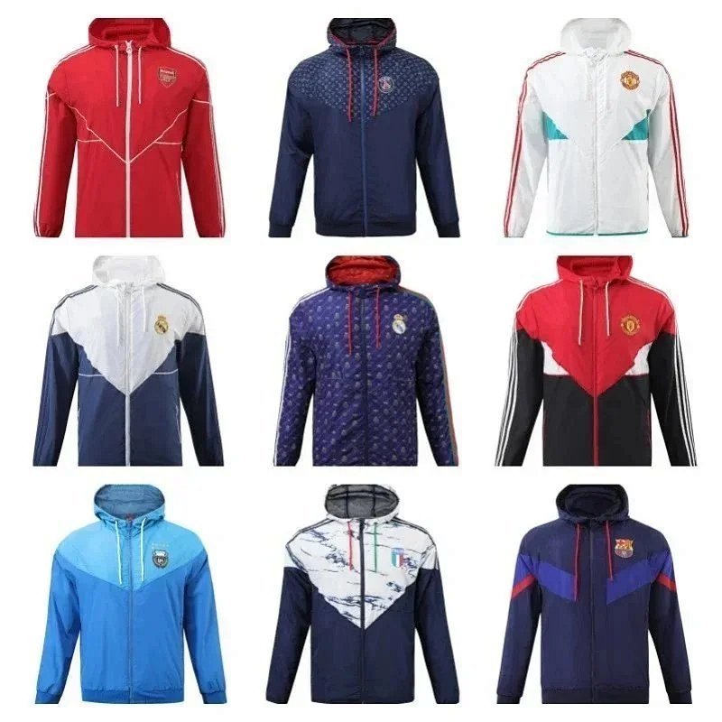 Kakobuy spreadsheet jerseys - Multi-Club Design Football Hooded Windbreaker Training Jacket product image