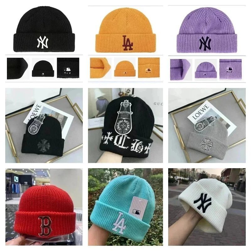 Kakobuy spreadsheet headwear - Multi-Color Embroidered Graphic Knit Beanie product image