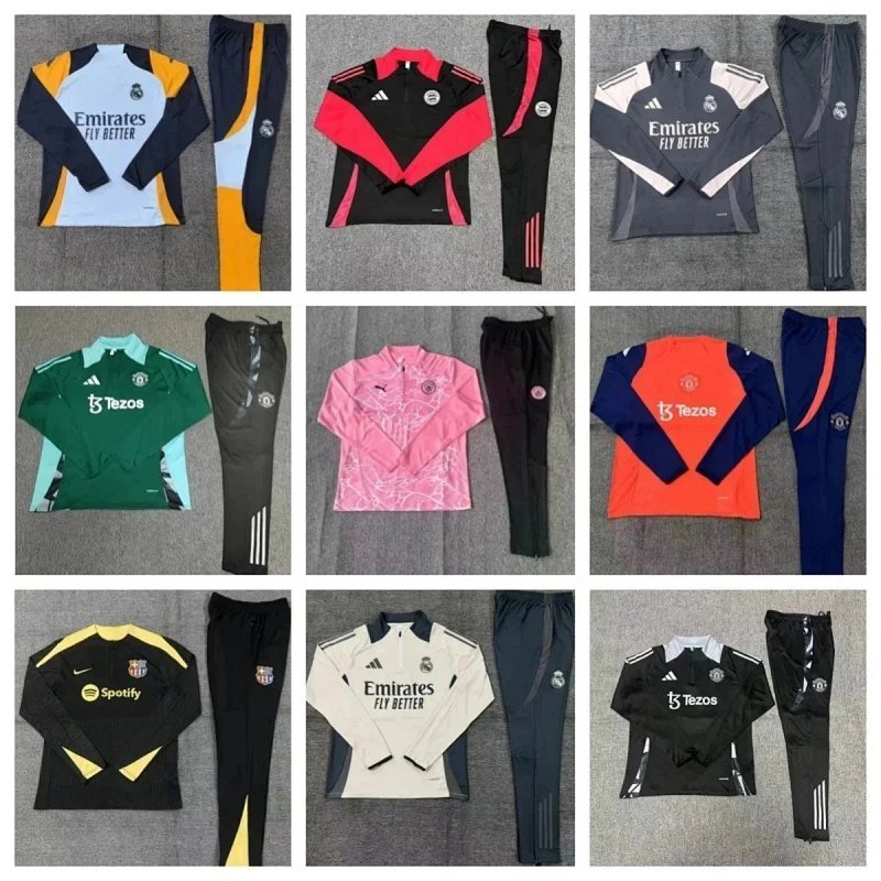 Kakobuy spreadsheet jerseys - Multi-Color Football Club Themed Long-Sleeve Training Tracksuit Set product image