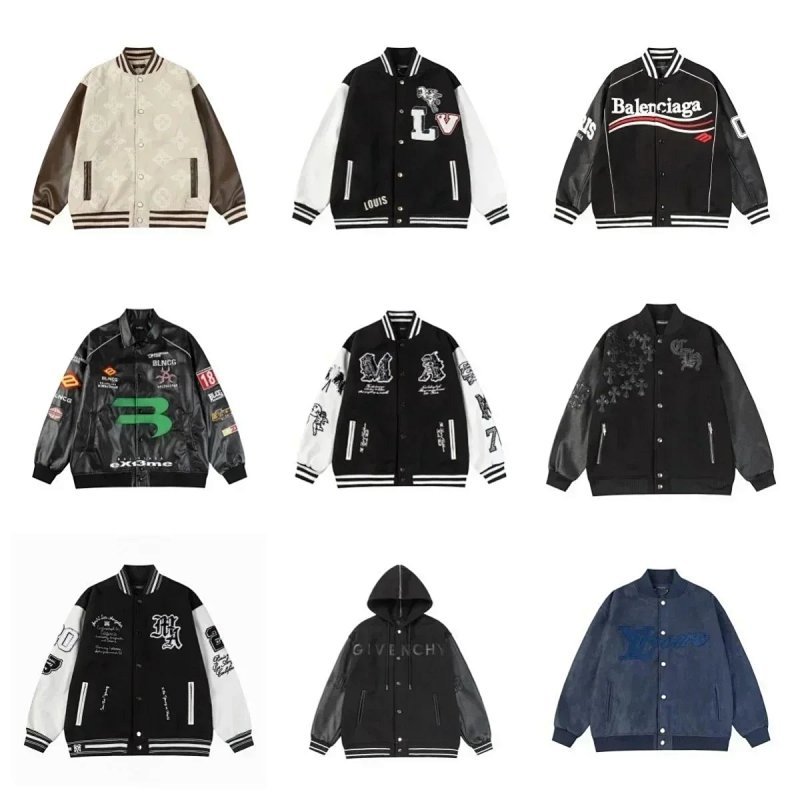Kakobuy spreadsheet hoodies - Multi-Style Embroidered Patchwork Varsity Jacket product image