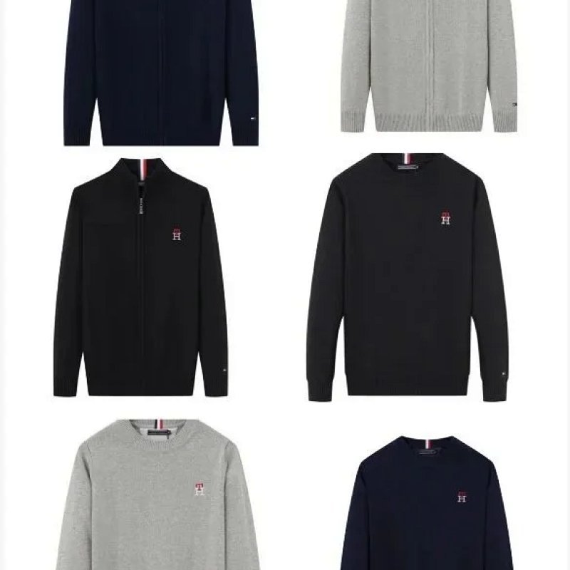 Kakobuy spreadsheet accessories - Navy Black and Grey Embroidered Monogram Knit Sweaters product image