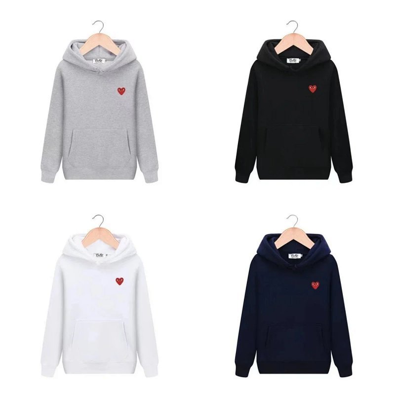 Kakobuy spreadsheet hoodies - Play Heart Embroidered Fleece Lined Hoodie product image