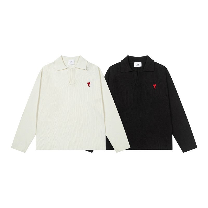 Kakobuy spreadsheet accessories - Red Heart Embroidered Knit Polo Pullover Sweater product image