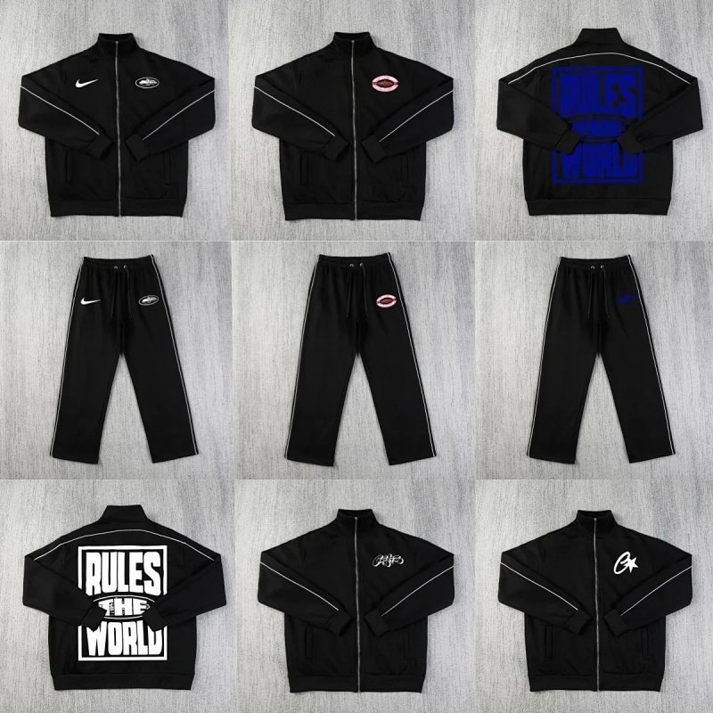 Kakobuy spreadsheet tracksuits and sets - Rules The World Black Graphic Print Tracksuit Set product image