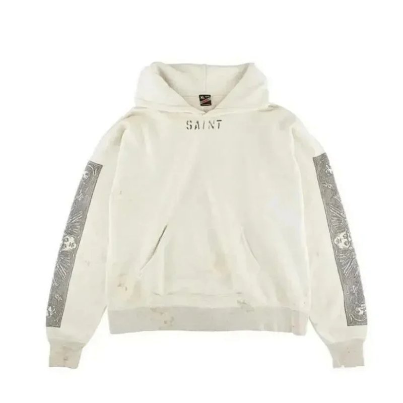 Kakobuy spreadsheet hoodies - Saint Michael美式复古人像破坏套头衫男女水洗做旧宽松帽衫卫衣 product image