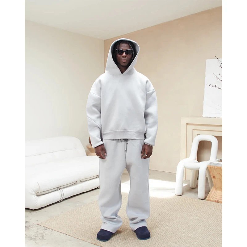 Kakobuy spreadsheet tracksuits and sets - SAT Solid Color Oversized Fleece Hoodie and Sweatpants Set product image