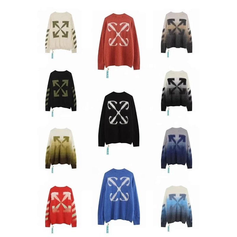 Kakobuy spreadsheet hoodies - SJ05--毛衣渐变印花男女宽松针织衫上衣合集 product image