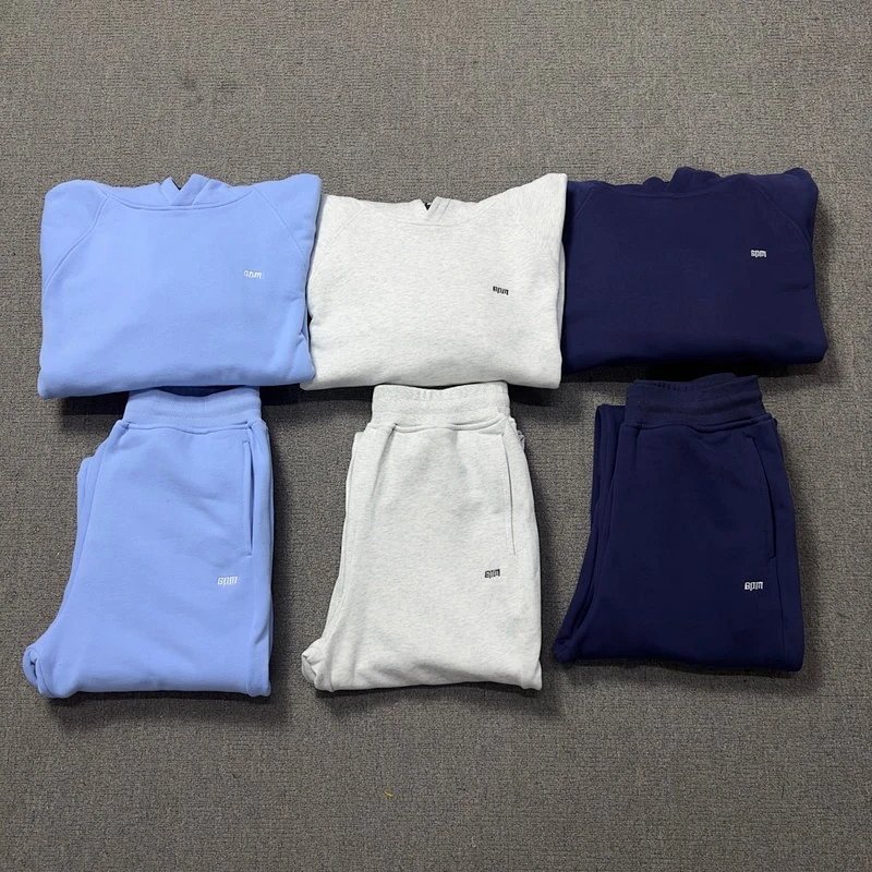 Kakobuy spreadsheet tracksuits and sets - Solid Color Fleece-Lined Hoodie and Sweatpants Tracksuit Set product image