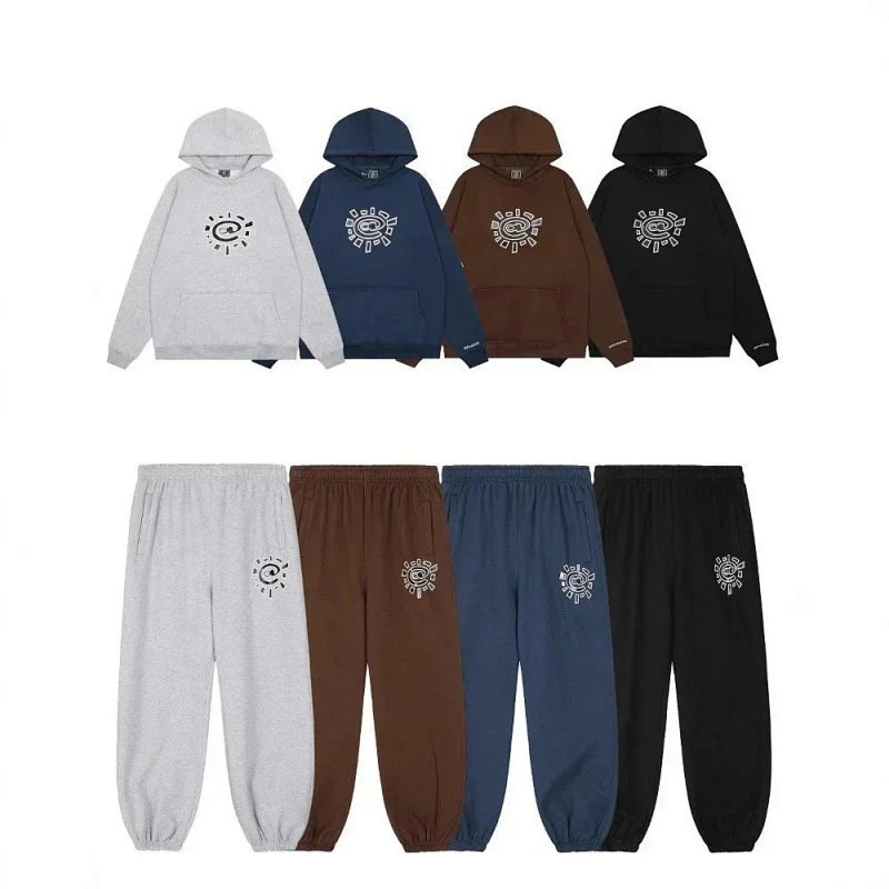 Kakobuy spreadsheet hoodies - 太阳卷加绒卫裤嘻哈美式复古高街宽松休闲卫衣-CY product image