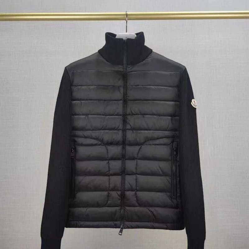 Kakobuy spreadsheet hoodies - 新款针织羽绒服男拼接白鸭绒立领休闲开衫毛衣 product image
