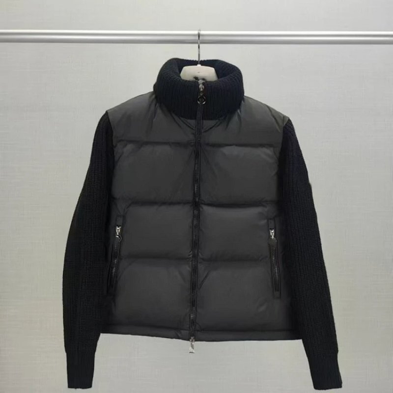 Kakobuy spreadsheet hoodies - 鹅绒羊毛针织拼接修身轻薄短款立领羽绒服-CY product image