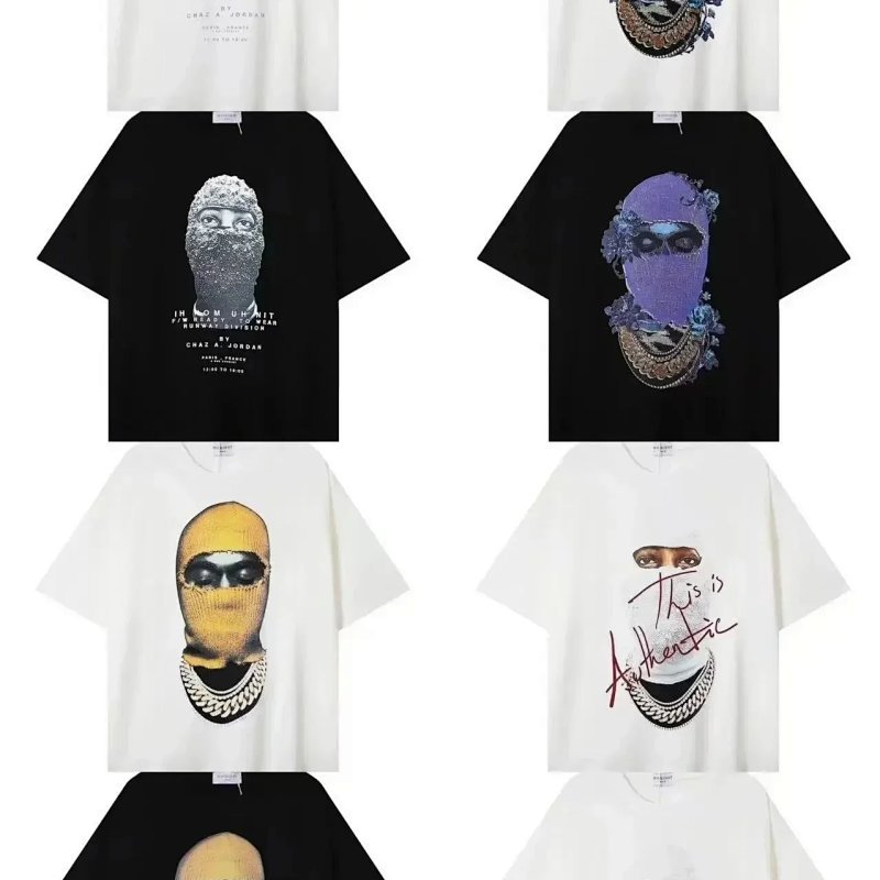 Kakobuy spreadsheet Ih Nom Uh Nit t-shirts - Ih Nom Uh Nit Balaclava Graphic Print Loose T-Shirt product image