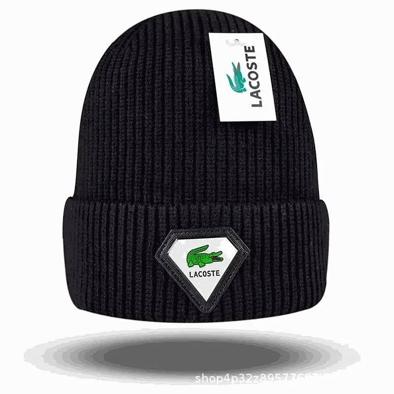 Kakobuy spreadsheet Lacoste accessories - Lacoste Crocodile Patch Ribbed Knit Beanie product image