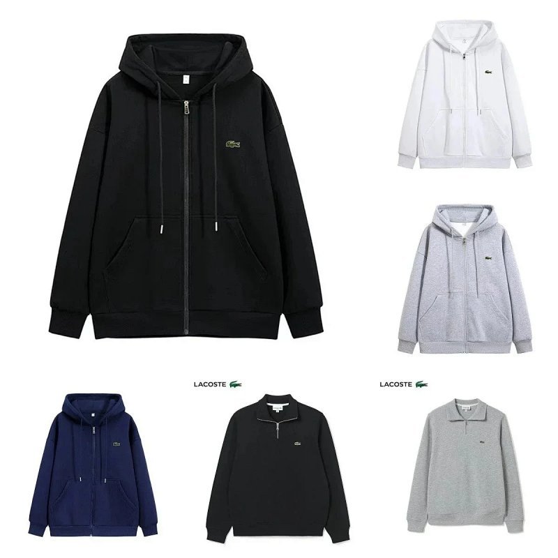 Kakobuy spreadsheet Lacoste hoodies - Lacoste Embroidered Crocodile Solid Zip-Up Hoodie product image