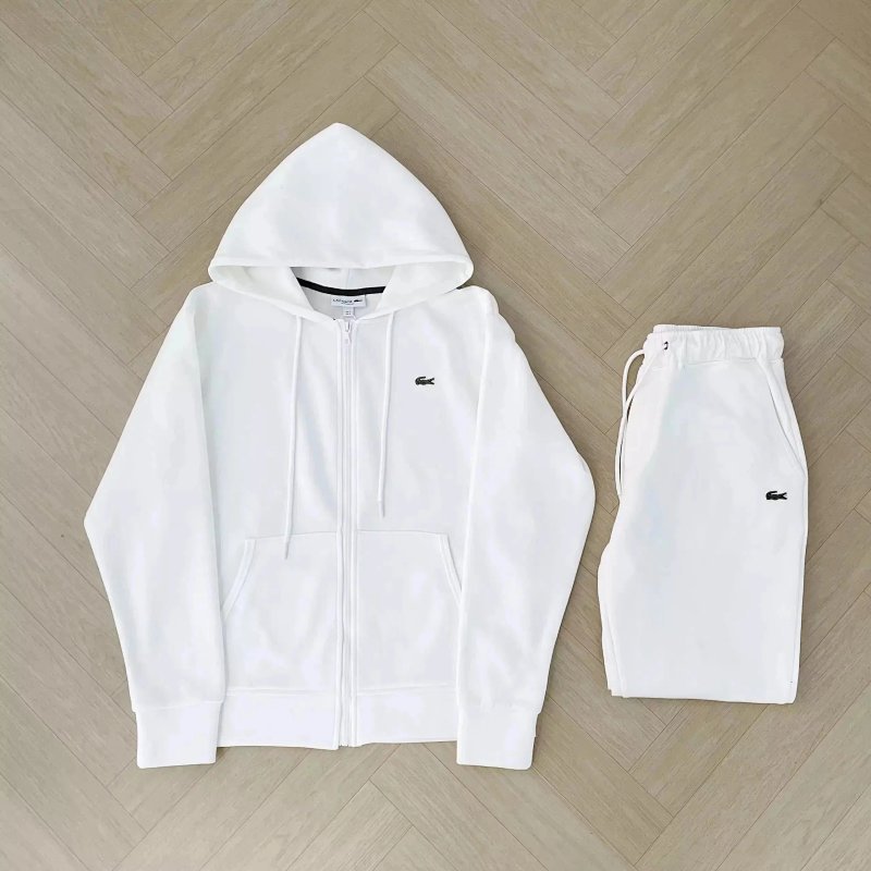 Kakobuy spreadsheet Lacoste hoodies - Lacoste Solid Color Zip-Up Hoodie and Sweatpants Set product image