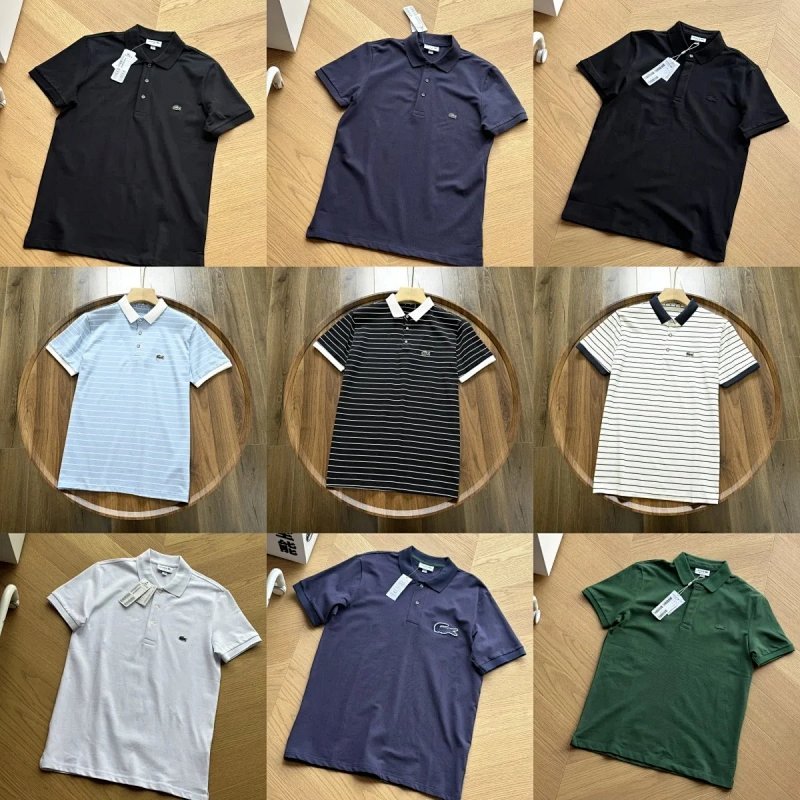Kakobuy spreadsheet Lacoste t-shirts - Lacoste Slim Fit Solid and Striped Polo Shirt product image