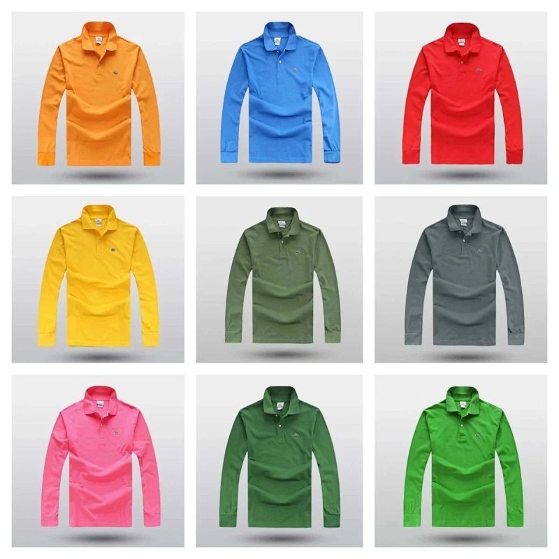 Kakobuy spreadsheet Lacoste t-shirts - Lacoste Solid Color Cotton Long-Sleeve Polo Shirt product image