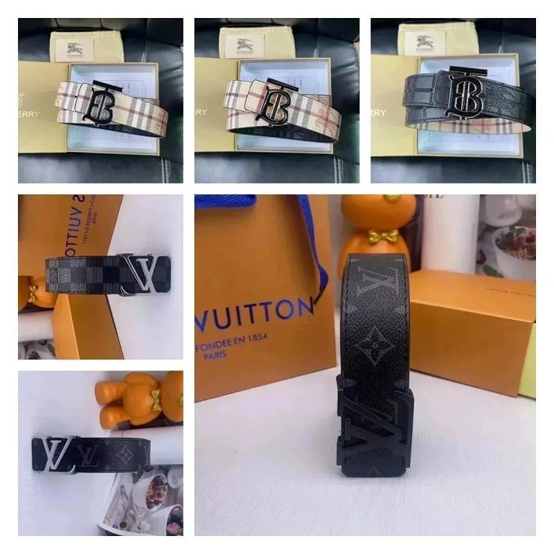 Kakobuy spreadsheet Louis Vuitton accessories - Louis Vuitton Classic Patterned and Monogram Buckle Fashion Belts product image