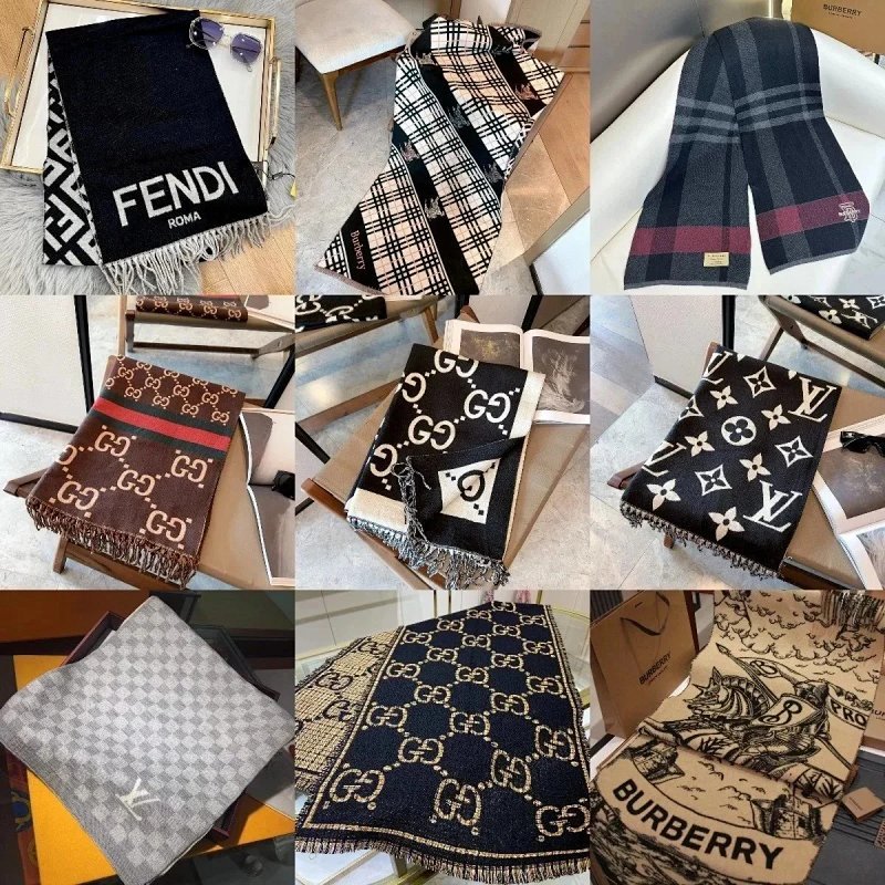 Kakobuy spreadsheet Louis Vuitton accessories - Louis Vuitton Monogram and Checkered Patterned Knit Scarves product image