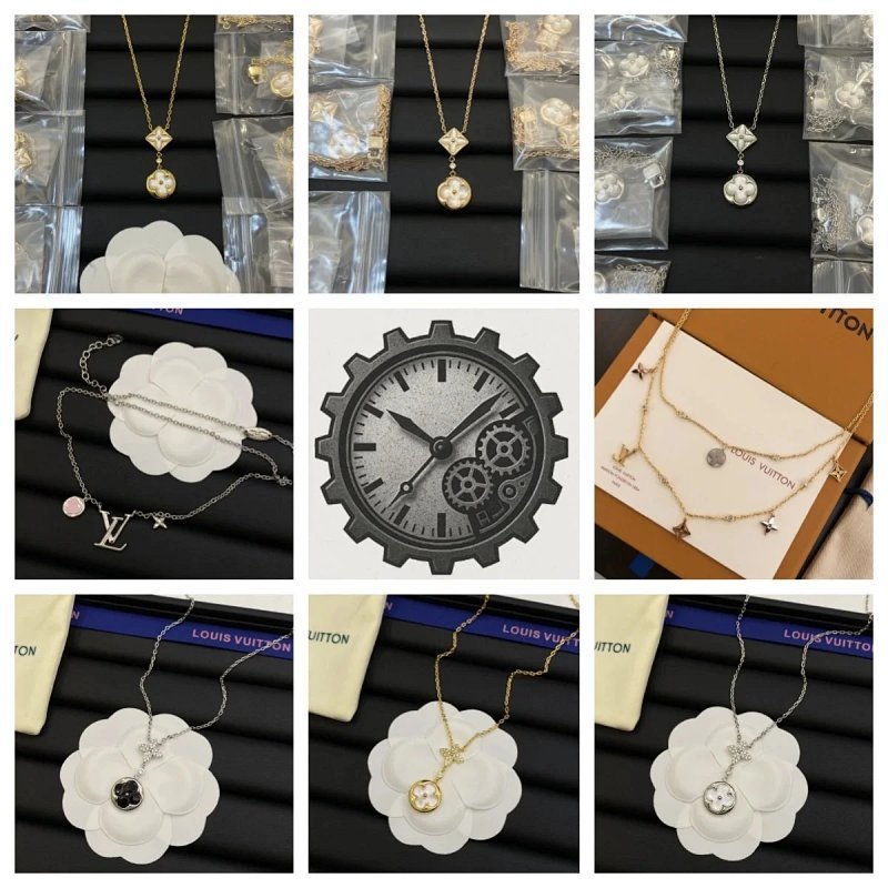 Kakobuy spreadsheet Louis Vuitton bags - Louis Vuitton Monogram Flower Gold and Silver Tone Pendant Necklace product image