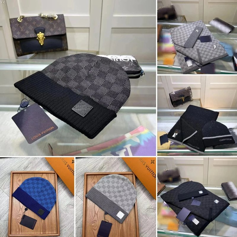 Kakobuy spreadsheet Louis Vuitton headwear - Louis Vuitton Damier Checkerboard Knit Beanie product image