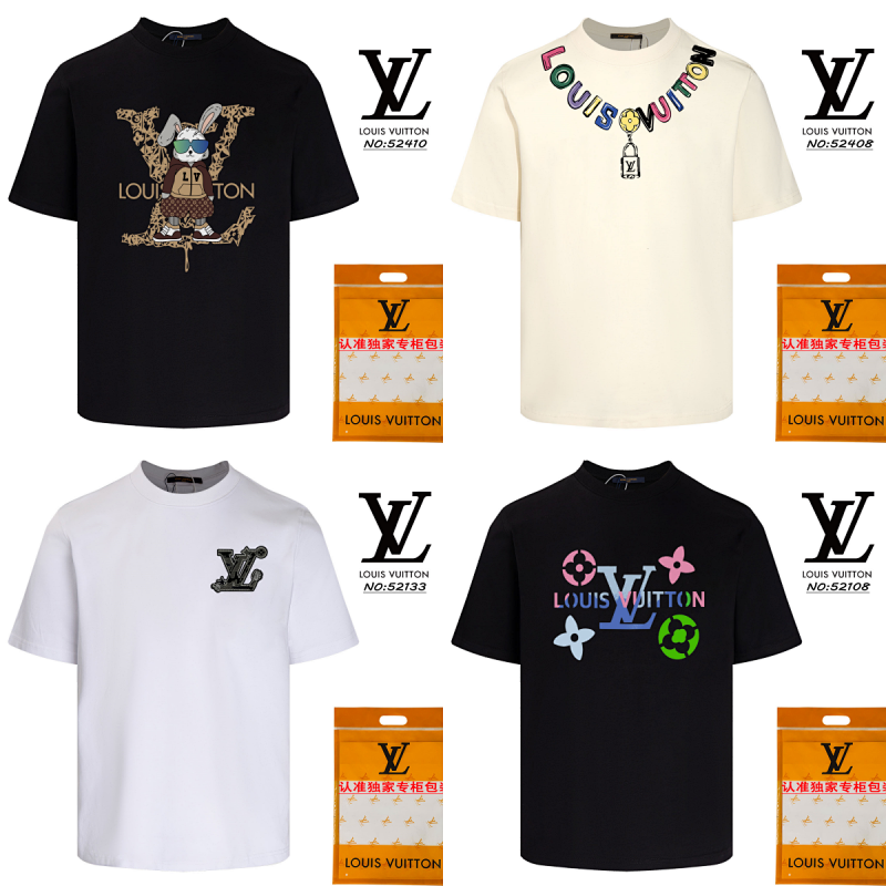Kakobuy spreadsheet Louis Vuitton hoodies - Louis Vuitton HB12 Graphic Print Crewneck T-Shirt product image