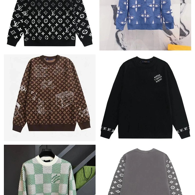 Kakobuy spreadsheet Louis Vuitton hoodies - Louis Vuitton Monogram and Graphic Print Crewneck Sweater product image