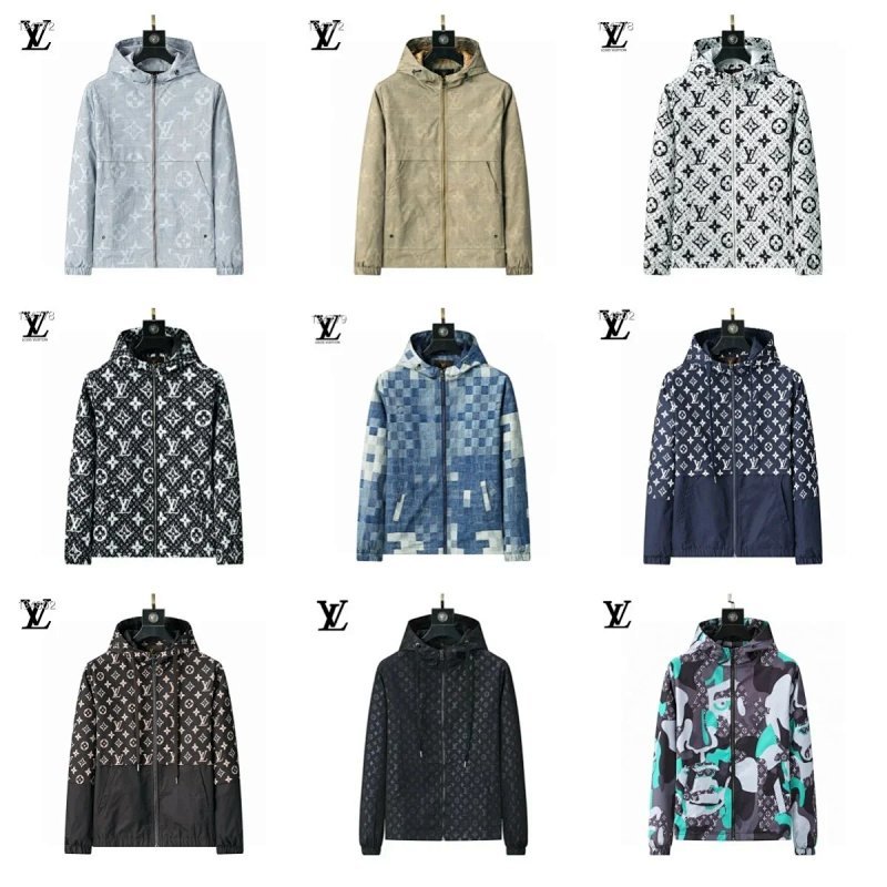 Kakobuy spreadsheet Louis Vuitton hoodies - Louis Vuitton Monogram Print Zip-Up Hooded Jacket · Style 0278 product image